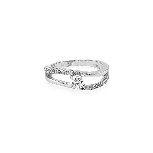 Gold Ring with Zircons