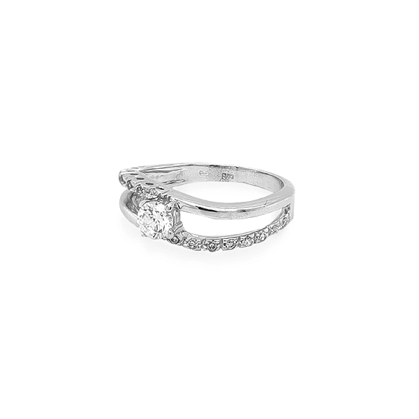 Gold Ring with Zircons