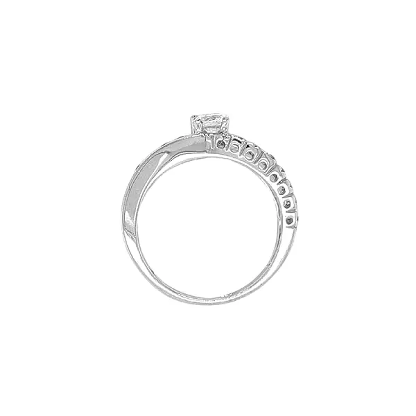 Gold Ring with Zircons