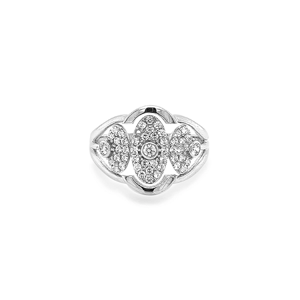 Gold Ring with Zircons