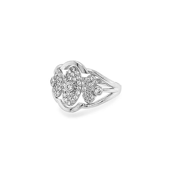 Gold Ring with Zircons