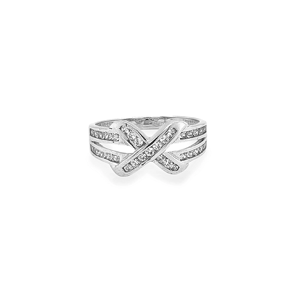 Gold Ring with Zircons