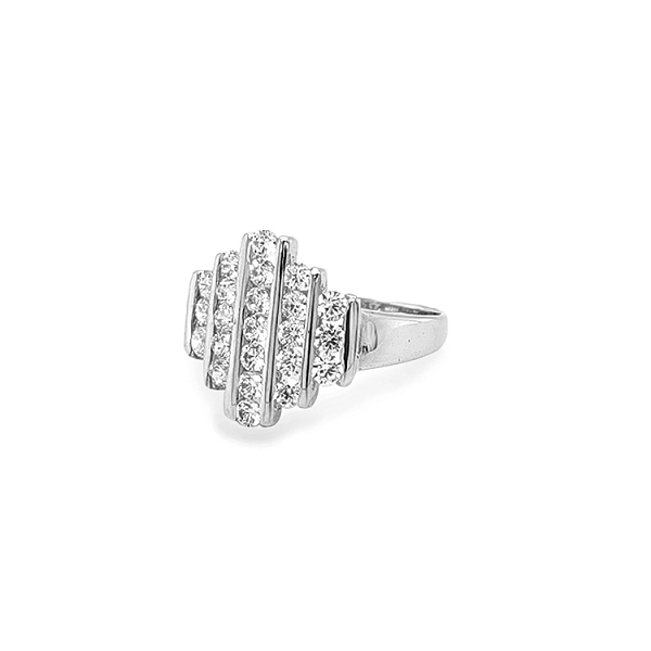 Gold Ring with Zircons