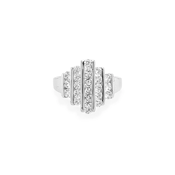 Gold Ring with Zircons