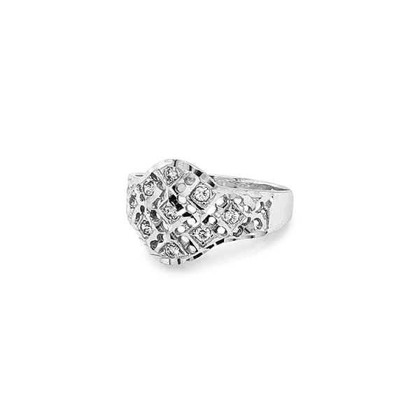 Gold Ring with Zircons