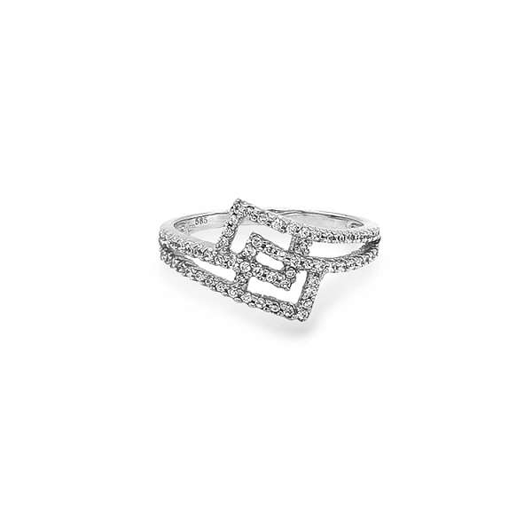 Gold Ring with Zircons