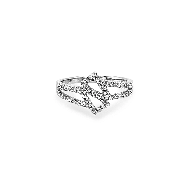 Gold Ring with Zircons