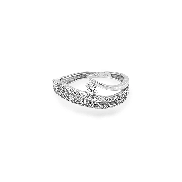 Gold Ring with Zircons