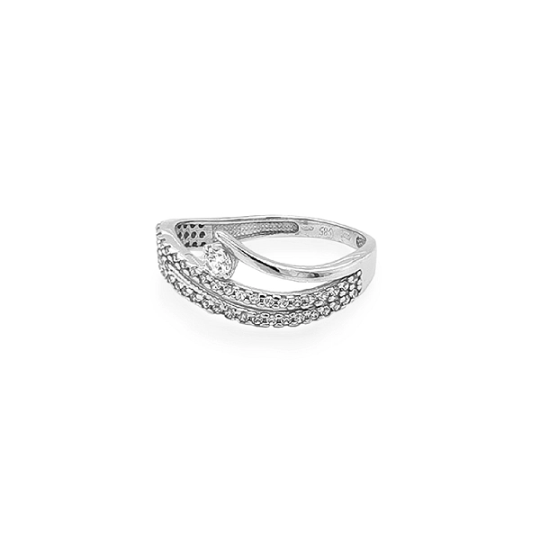 Gold Ring with Zircons