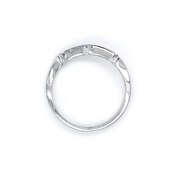 Ring with White Gold Zircons