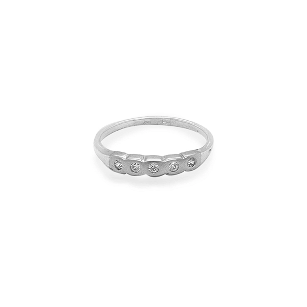 Gold Ring with Zircons