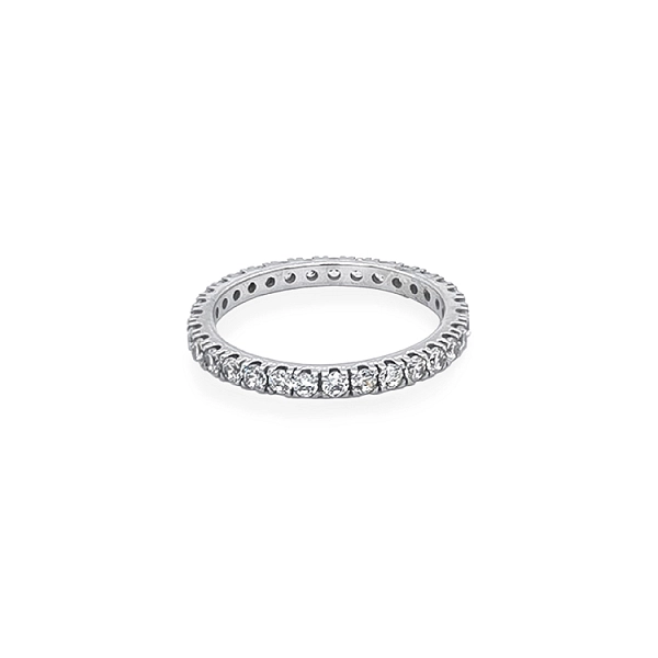 Gold Eternity Ring with Zircones