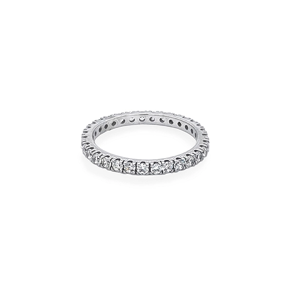 Gold Eternity Ring with Zircones
