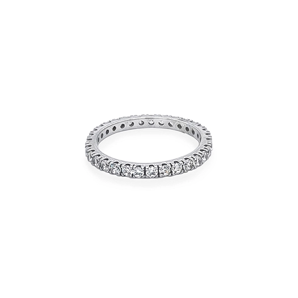 Gold Eternity Ring with Zircones