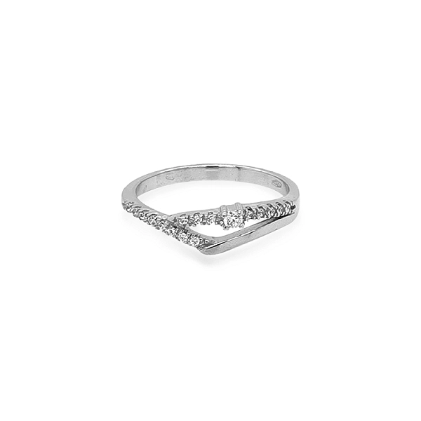 Gold Ring with Zircons