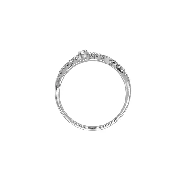 Gold Ring with Zircons