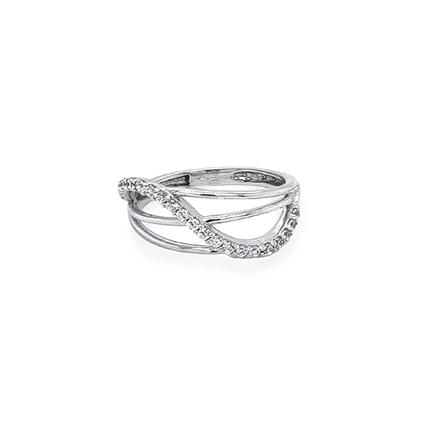 Gold Ring with Zircons