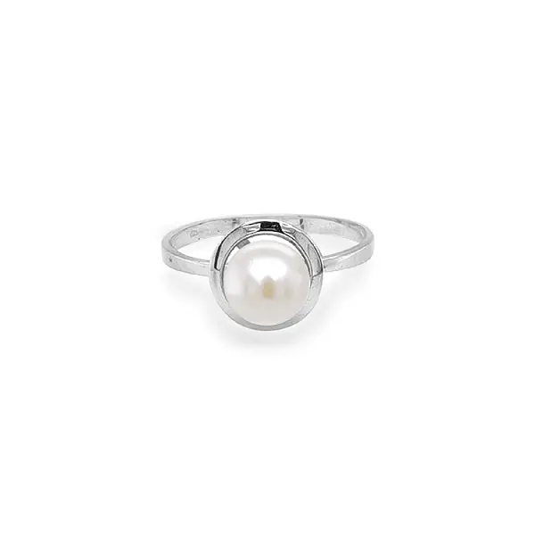 Gold Ring with Pearl