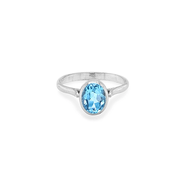 Gold Ring with Blue Stone