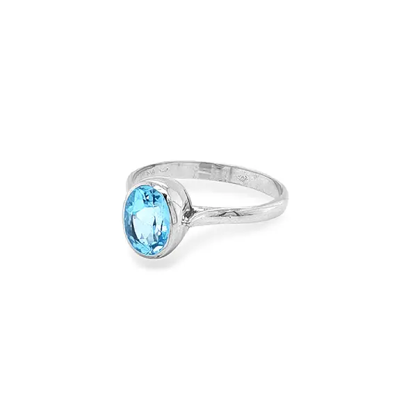 Gold Ring with Blue Stone
