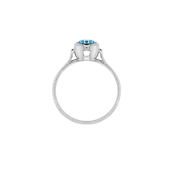 Gold Ring with Blue Stone