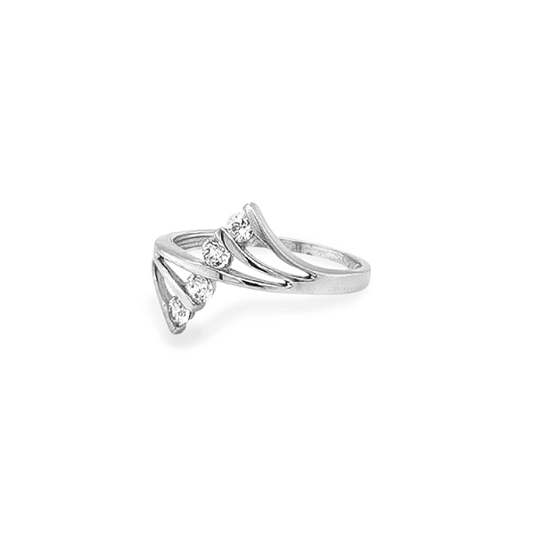 Gold Ring with Zircons