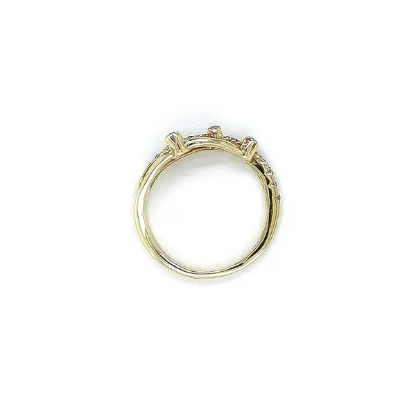 Gold Ring with Zircons