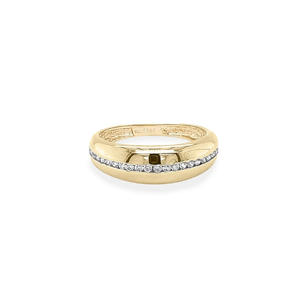 Gold Ring with Zircons