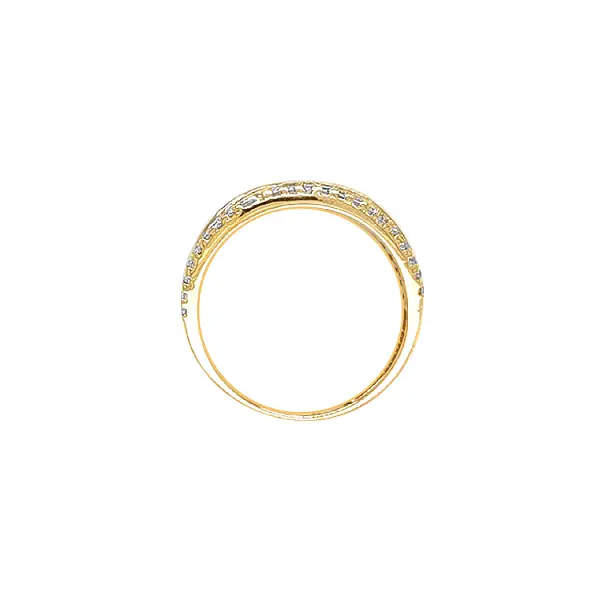 Gold Ring with Zircons