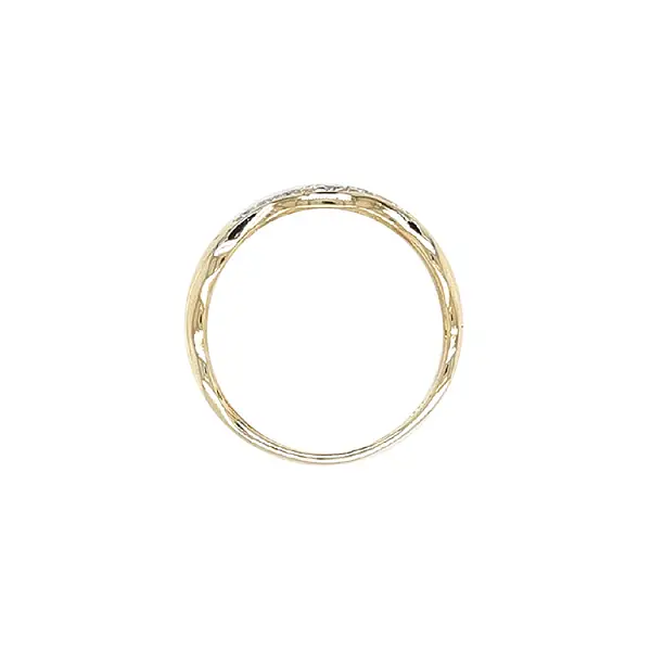 Gold Ring with Zircons