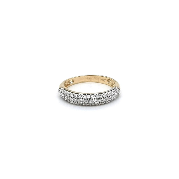 Gold Ring with Zircones
