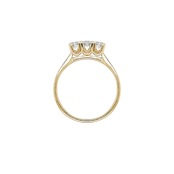 Gold Ring with Zircons