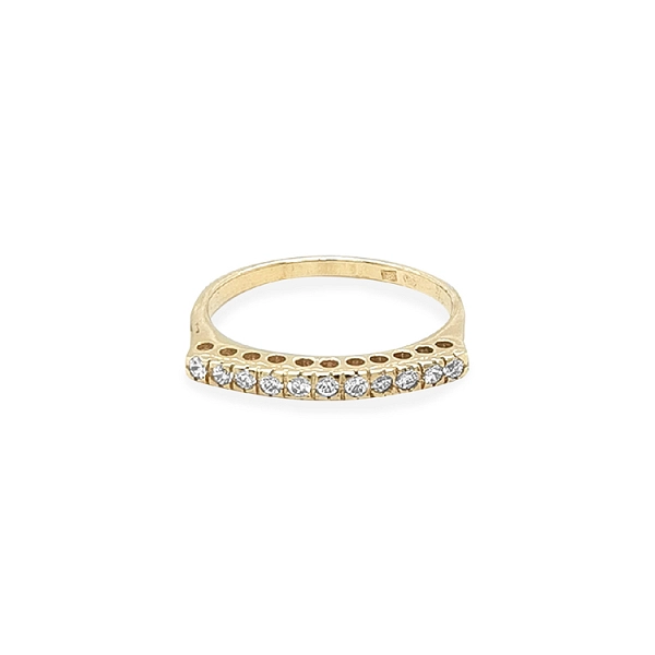 Gold Ring with Zircons