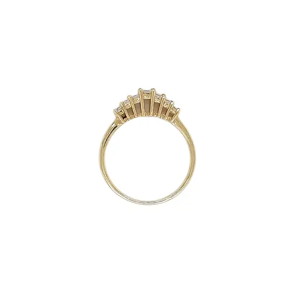 Gold Ring with Zircons