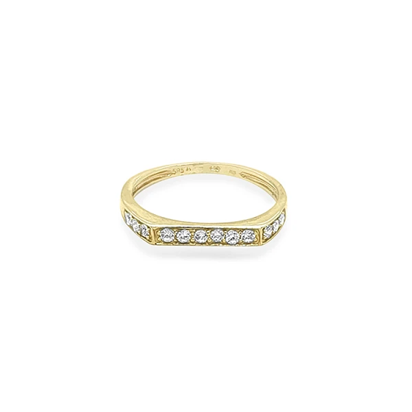 Gold Ring with Zircons