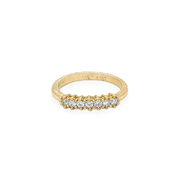 Gold Ring with Zircons