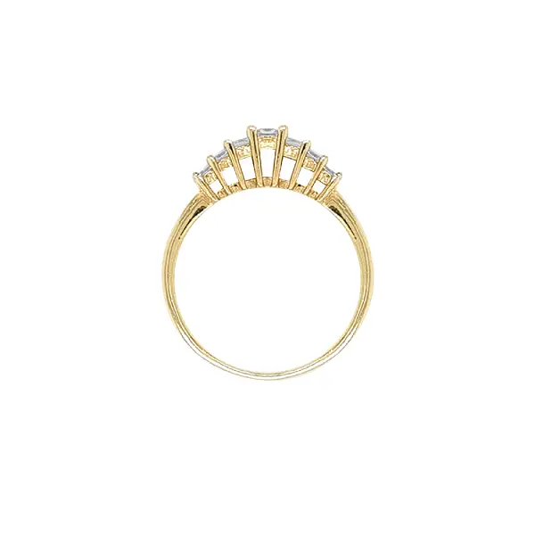 Gold Ring with Zircons