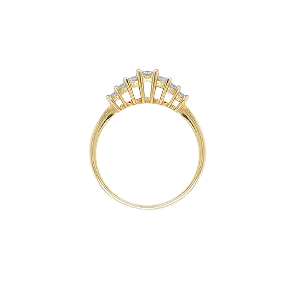 Gold Ring with Zircons