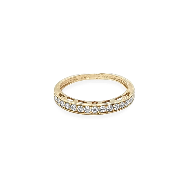 Gold Ring with Zircons