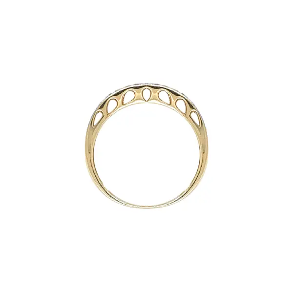 Gold Ring with Zircons