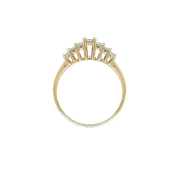 Gold Ring with Zircons