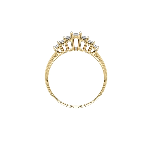 Gold Ring with Zircons
