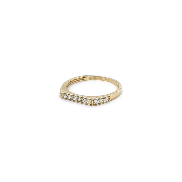 Gold Ring with Zircons