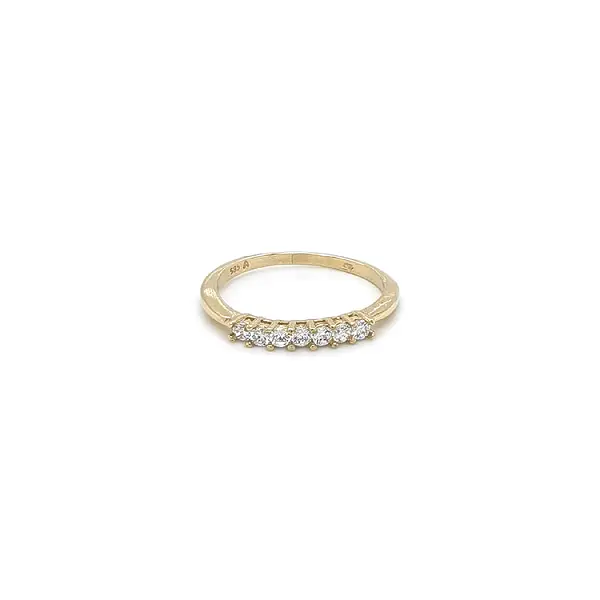 Gold Ring with Zirconia Stones