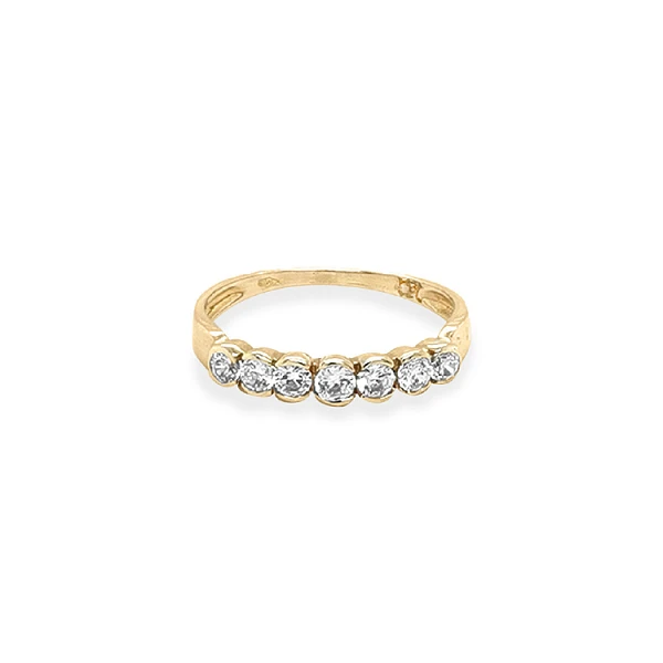Gold Ring with Zircons