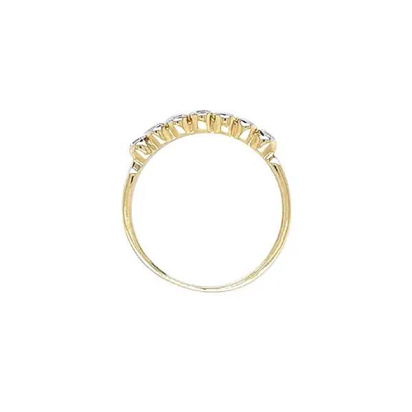 Gold Ring with Zircons