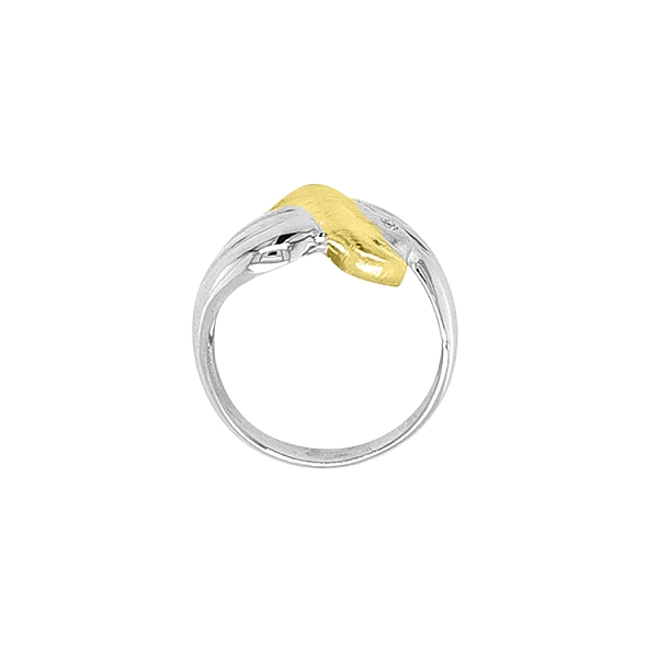 Gold Ring with Zircones made of Combined Gold