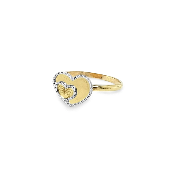 Gold Ring in Heart Shape