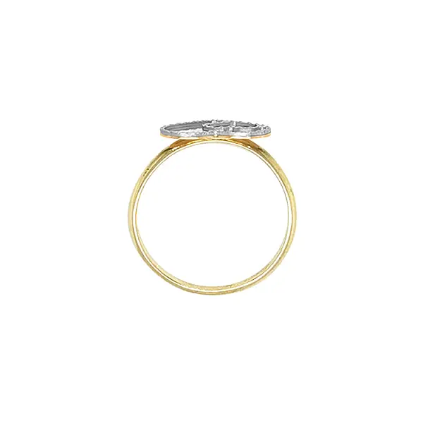 Gold Ring in Heart Shape