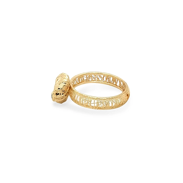 Gold Ring with Zircons